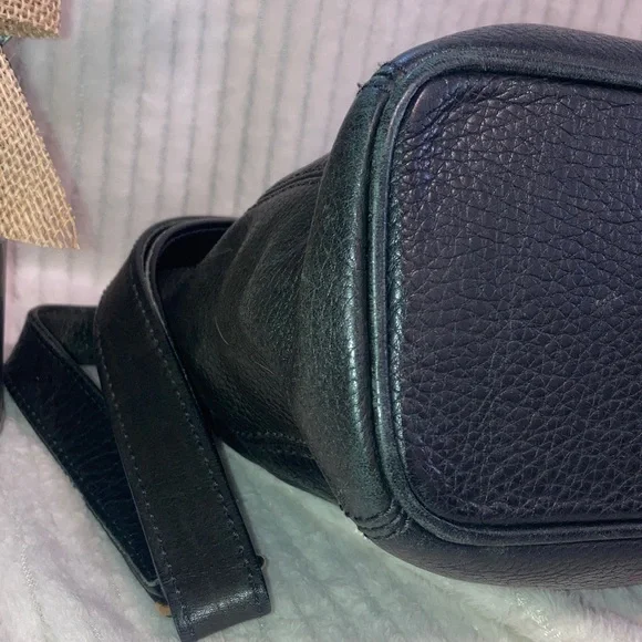 Coach VINTAGE 90’s  Black pebbled  Leather Shoulder Bag No-4924 NO CALLOUTS - Picture 4 of 13